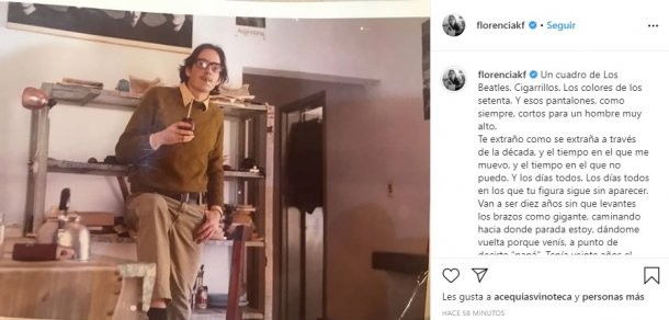 Florencia Kirchner recordó a su padre con una foto inédita del ex ...